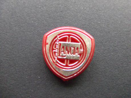 Lancia Italiaans vrachtwagen- en automerk logo rood-zilver